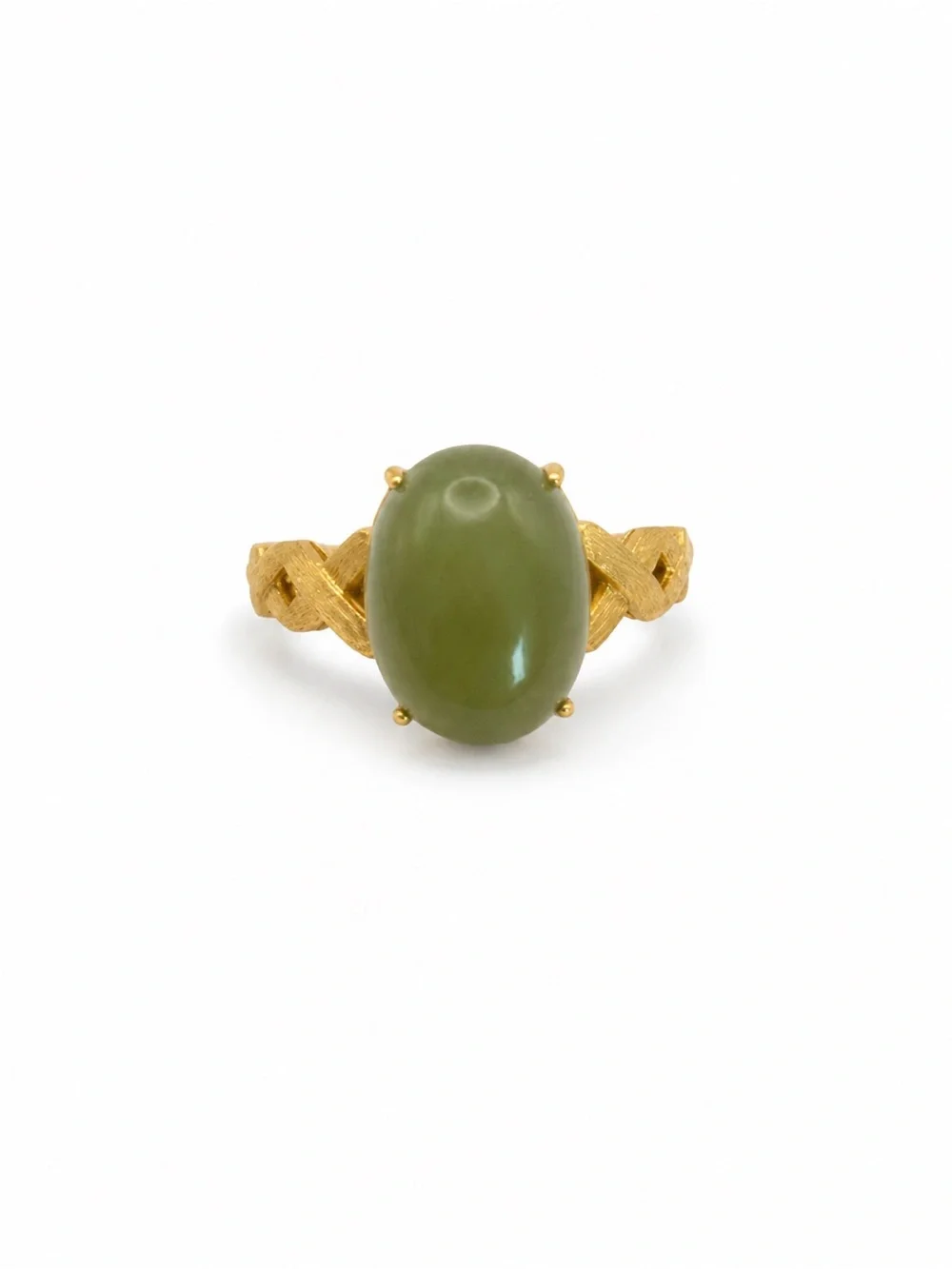 Jade Woven Ring (S925) R81
